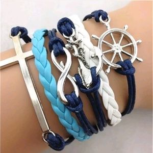 Nautical Leather Bracelet | Anchor |